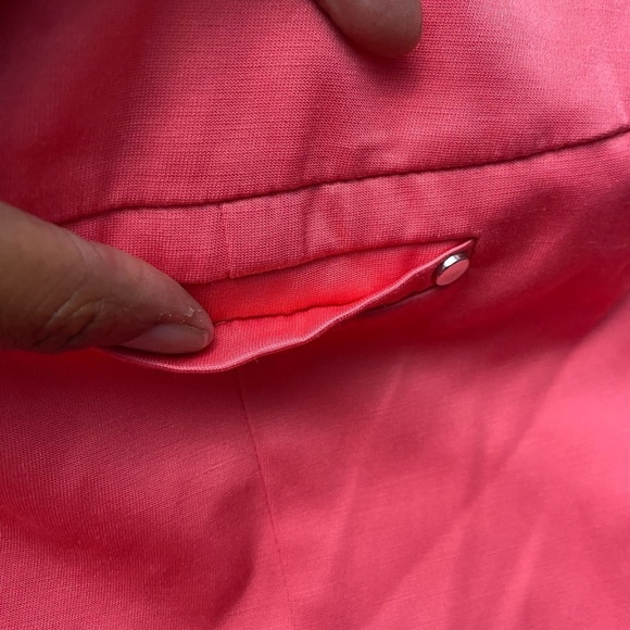 Valerie Stevens Pink Ankle Crop Capri Pants Faux Pockets Size 10P - Picture 7 of 9